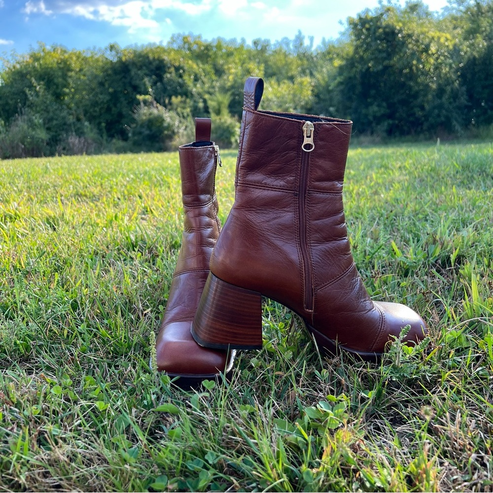 ASOS Brown Heeled Boots